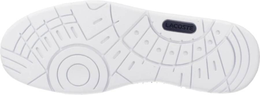 Lacoste Contrasterende Leren Sneakers White Heren