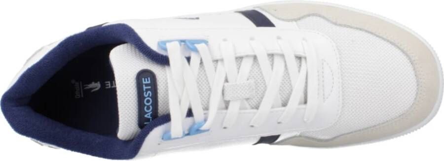 Lacoste Contrasterende Leren Sneakers White Heren