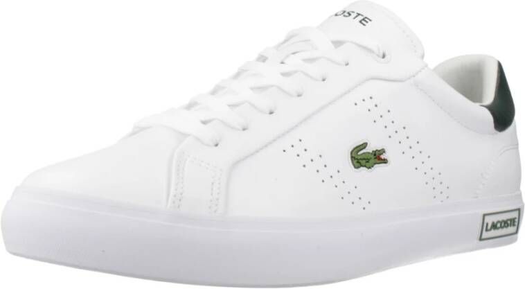 Lacoste Stijlvolle Leren Sneakers voor Mannen White Heren