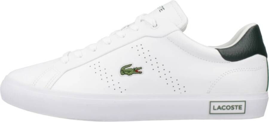 Lacoste Stijlvolle Leren Sneakers voor Mannen White Heren
