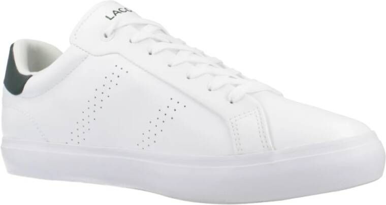 Lacoste Stijlvolle Leren Sneakers voor Mannen White Heren