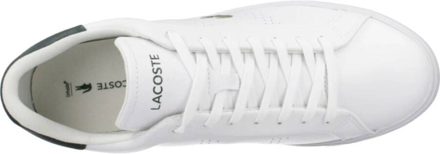 Lacoste Stijlvolle Leren Sneakers voor Mannen White Heren