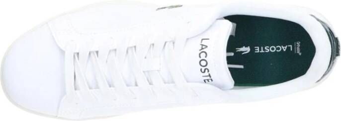 Lacoste Witte Leren Sneakers Wit Heren