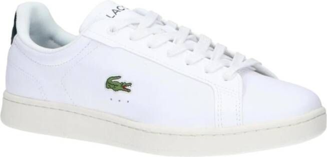Lacoste Witte Leren Sneakers Wit Heren