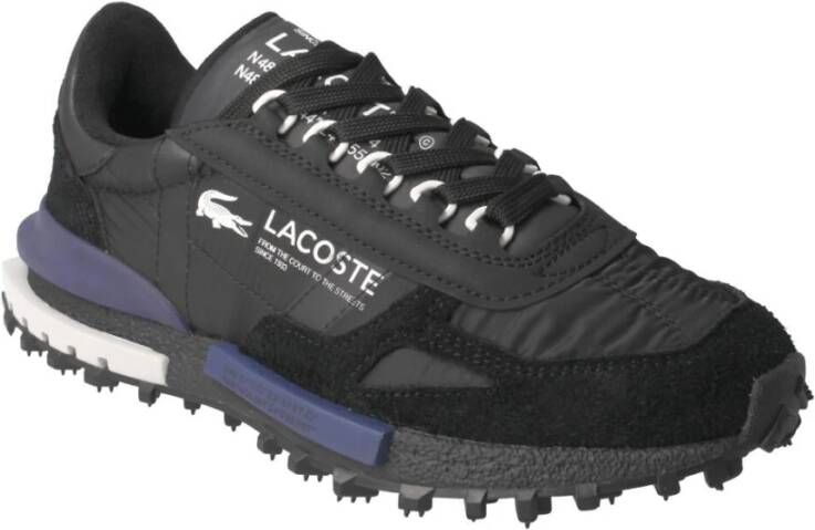 Lacoste Elite Heren Sneakers Zwart Blauw Zwart Heren