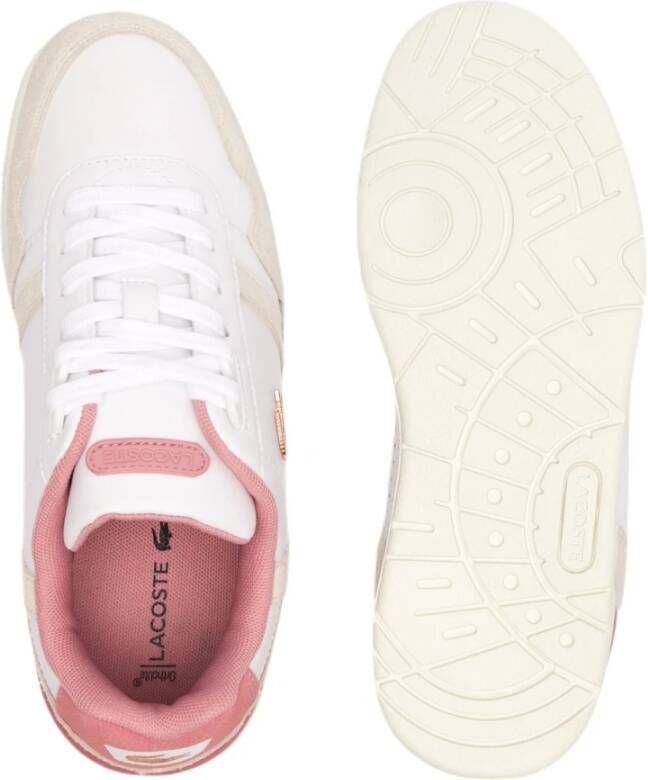 Lacoste T-clip Dames Sneaker Wit Roze Multicolor Dames