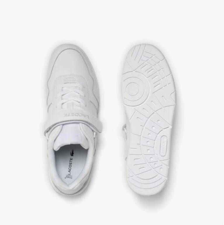 Lacoste Velcro Leren Sneakers T Clips Trainers White Heren