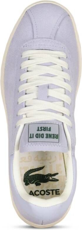 Lacoste Veloursneakers met iconisch logodetail Purple Dames