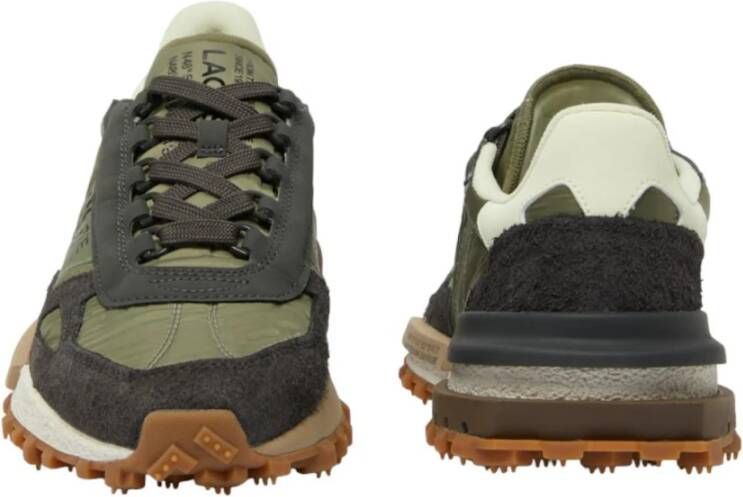 Lacoste Vintage Nylon Sneakers met Eigentijds Ontwerp Green Heren