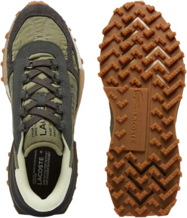 Lacoste Vintage Nylon Sneakers met Eigentijds Ontwerp Green Heren