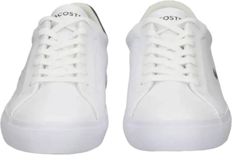 Lacoste Witte casual leren sneakers oor heren White Heren