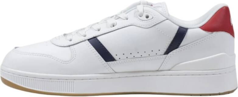 Lacoste Witte leren lage sneakers met rubberen zool White Heren