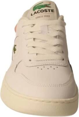 Lacoste Witte leren sneakers met roze detail Multicolor Dames