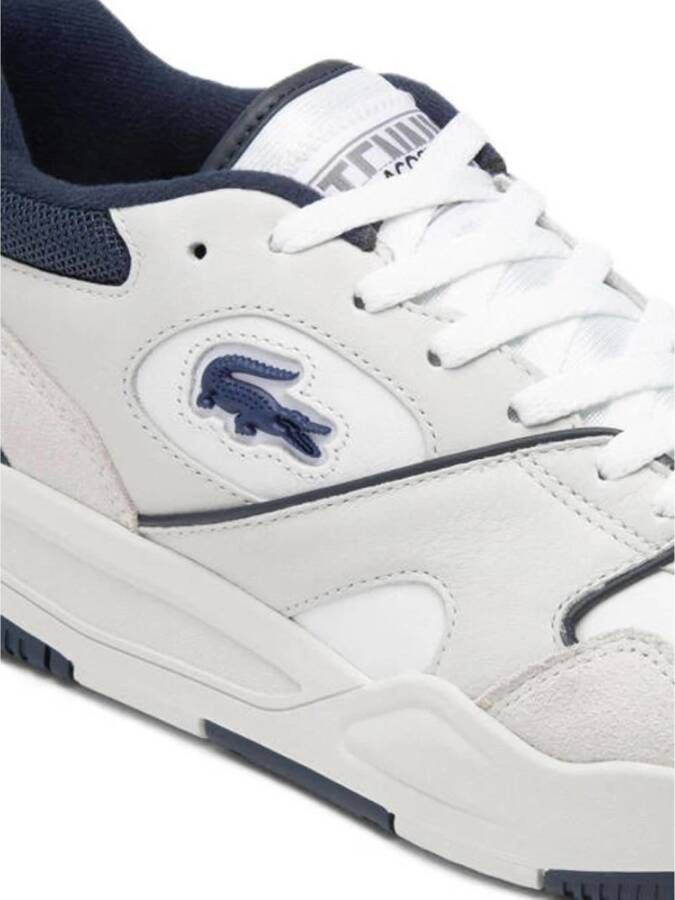 Lacoste Witte Leren Veterschoenen White Heren