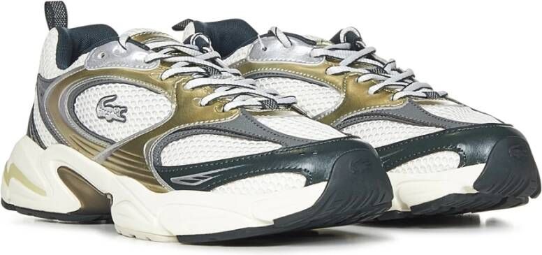 Lacoste Witte Mesh Sneakers voor Heren Multicolor Heren