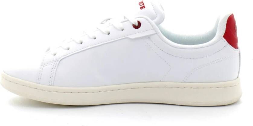 Lacoste Witte-Rode Carnaby Sneakers White Heren - Schoenen.nl