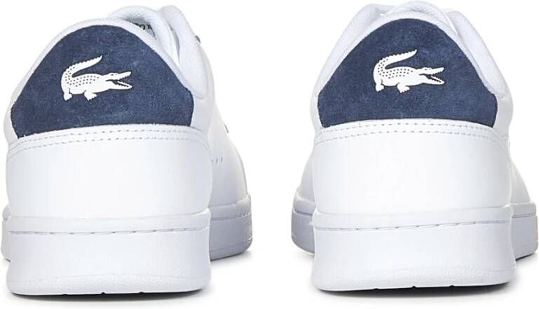 Lacoste Witte Sneakers met Marineblauwe Inzet White Heren