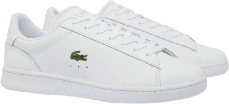 Lacoste Witte Sportieve Leren Sneakers