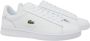 Lacoste Witte Sportieve Leren Sneakers - Thumbnail 2