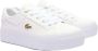 Lacoste Logo Sneakers Mat Leer Zijlabel In reliëf Brede Zool White Dames - Thumbnail 16