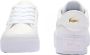 Lacoste Logo Sneakers Mat Leer Zijlabel In reliëf Brede Zool White Dames - Thumbnail 19