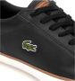 Lacoste Zwarte Sneakers met PU Leren Bovenwerk Black Heren - Thumbnail 3