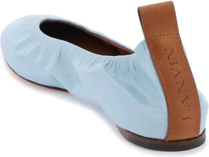 Lanvin Ballerina Flat van lakleer Blue Dames