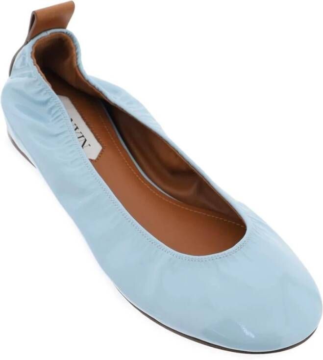 Lanvin Ballerina Flat van lakleer Blue Dames