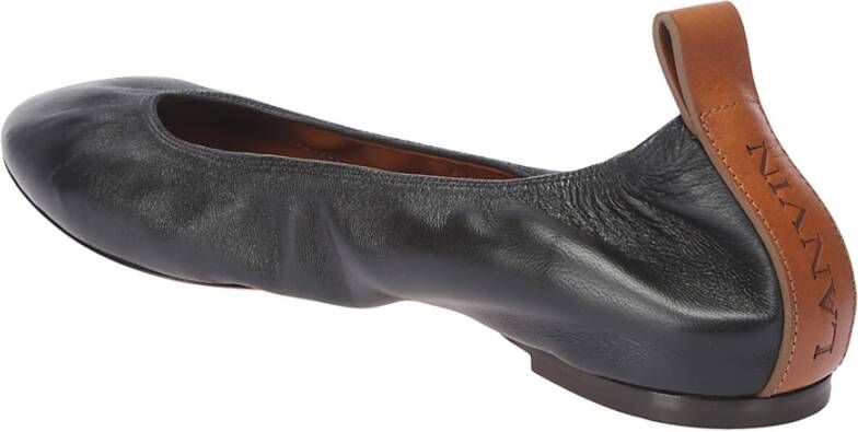 Lanvin Ballerina`s met ronde neus en logo