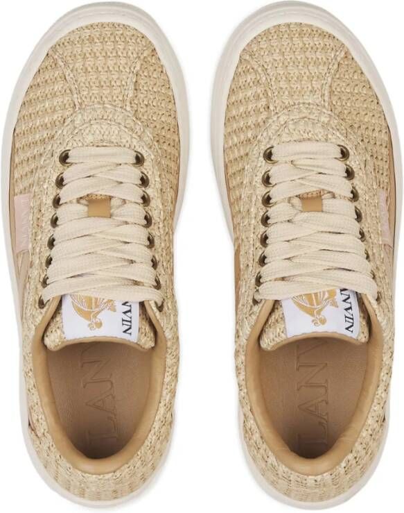 Lanvin Beige Raffia Man Sneakers