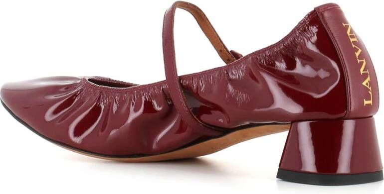 Lanvin Bordeaux Platte Ballerina Schoenen Red Dames