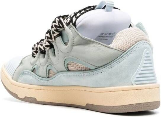 Lanvin Chunky Curb Lace-up Sneakers Blue Heren