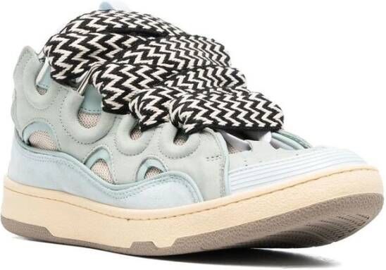Lanvin Chunky Curb Lace-up Sneakers Blue Heren