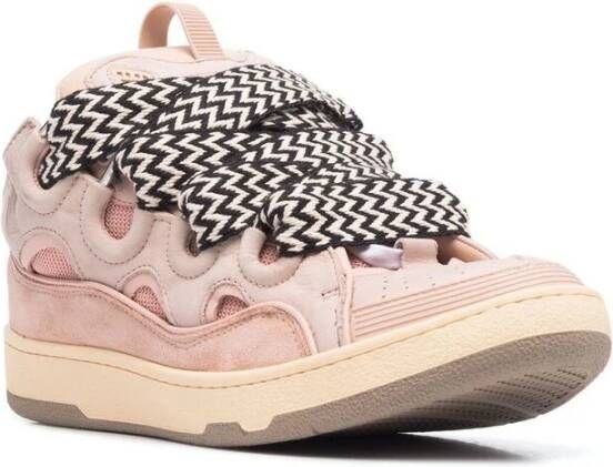 Lanvin Chunky Lace-Up Sneakers Pink Heren