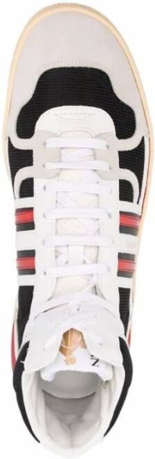 Lanvin Leren High Top Sneakers Black Heren