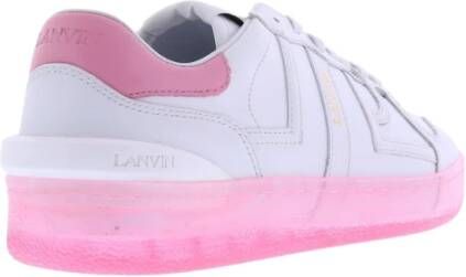 Lanvin Clay Low Top Sneakers Synthetische Materialen Leren Details Wit Dames