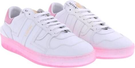 Lanvin Clay Low Top Sneakers Synthetische Materialen Leren Details Wit Dames