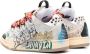 Lanvin Curb Leren Sneakers met Logo Multicolor Dames - Thumbnail 3