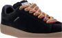 Lanvin Zwarte Suède Lage Sneakers met Multikleur Veters Black Heren - Thumbnail 8