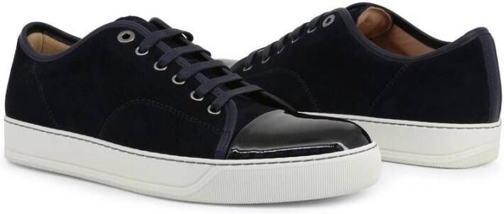Lanvin Dbb1 Suede And Patent Leather Sportschoenen Blauw Heren