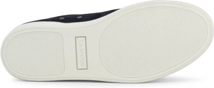 Lanvin Dbb1 Suede And Patent Leather Sportschoenen Blauw Heren