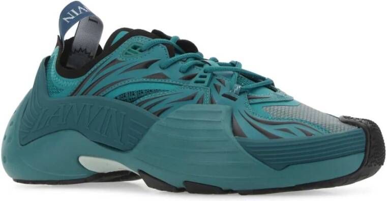 Lanvin Teal Green Flash-X Sneakers Blue Heren