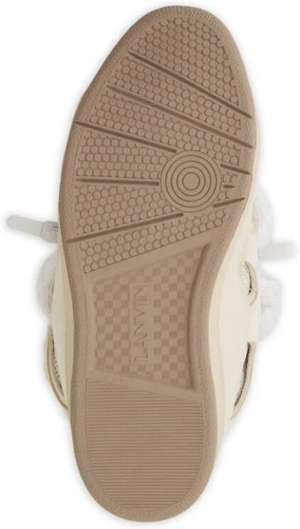 Lanvin Geperforeerde leren sneaker met touwveters