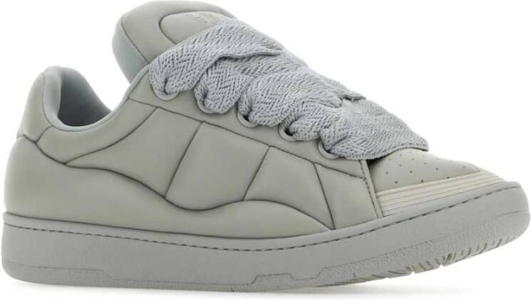 Lanvin Grijze leren Curb XL sneakers Grijs Heren