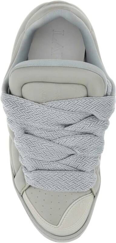 Lanvin Grijze leren Curb XL sneakers Grijs Heren