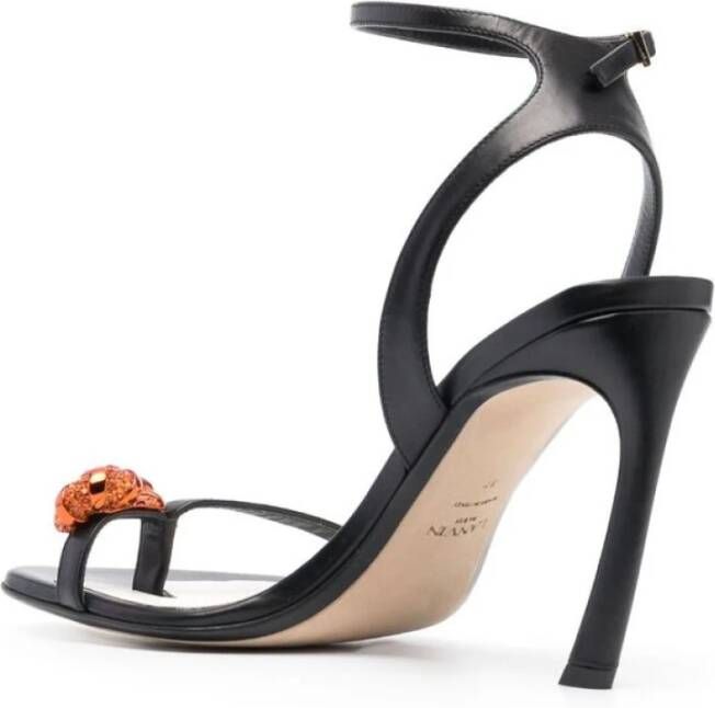 Lanvin Kristalversierde sandalen Black Dames