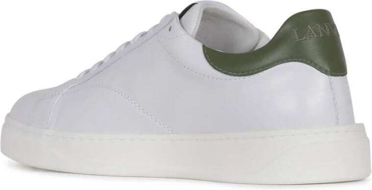 Lanvin Leren Ddb0 Trainers met Geborduurd Logo White Heren