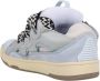 Lanvin Multicolor suede en stoffen stoepschuijfjes Blauw Heren - Thumbnail 8
