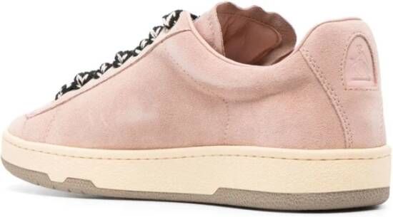 Lanvin Lite Curb Suede Sneakers Pink Dames