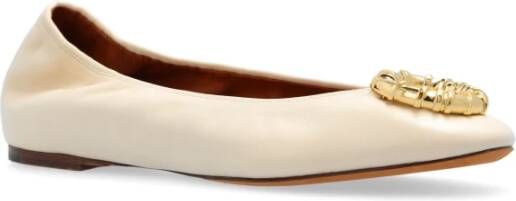 Lanvin Melodie leren ballet flats Beige Dames